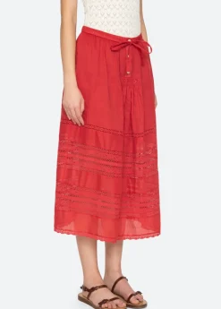 Pippa Solid Midi Skirt