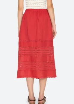 Pippa Solid Midi Skirt