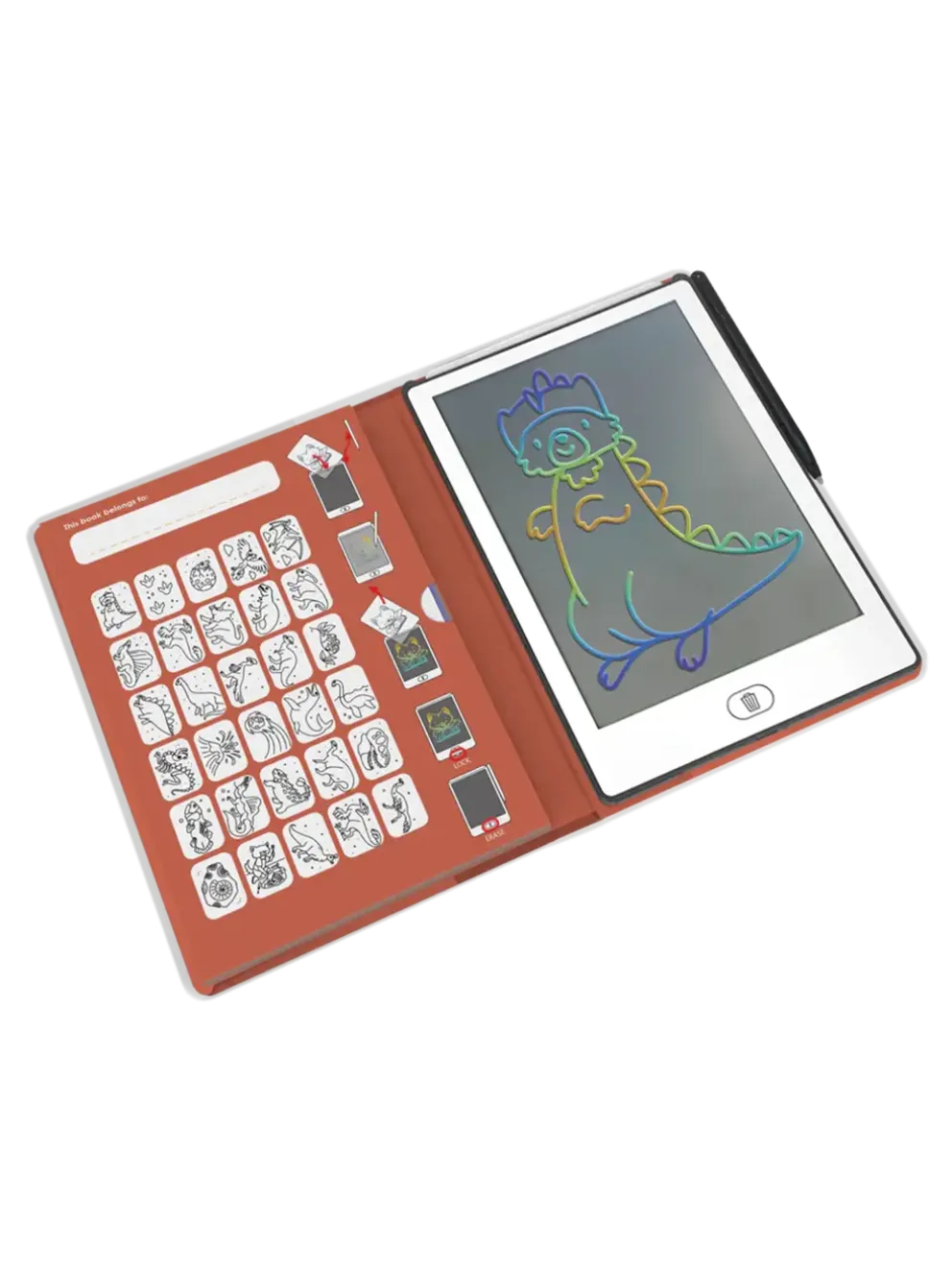 Podświetlany tablet do rysowania Kidydraw Mini Dinosaurs