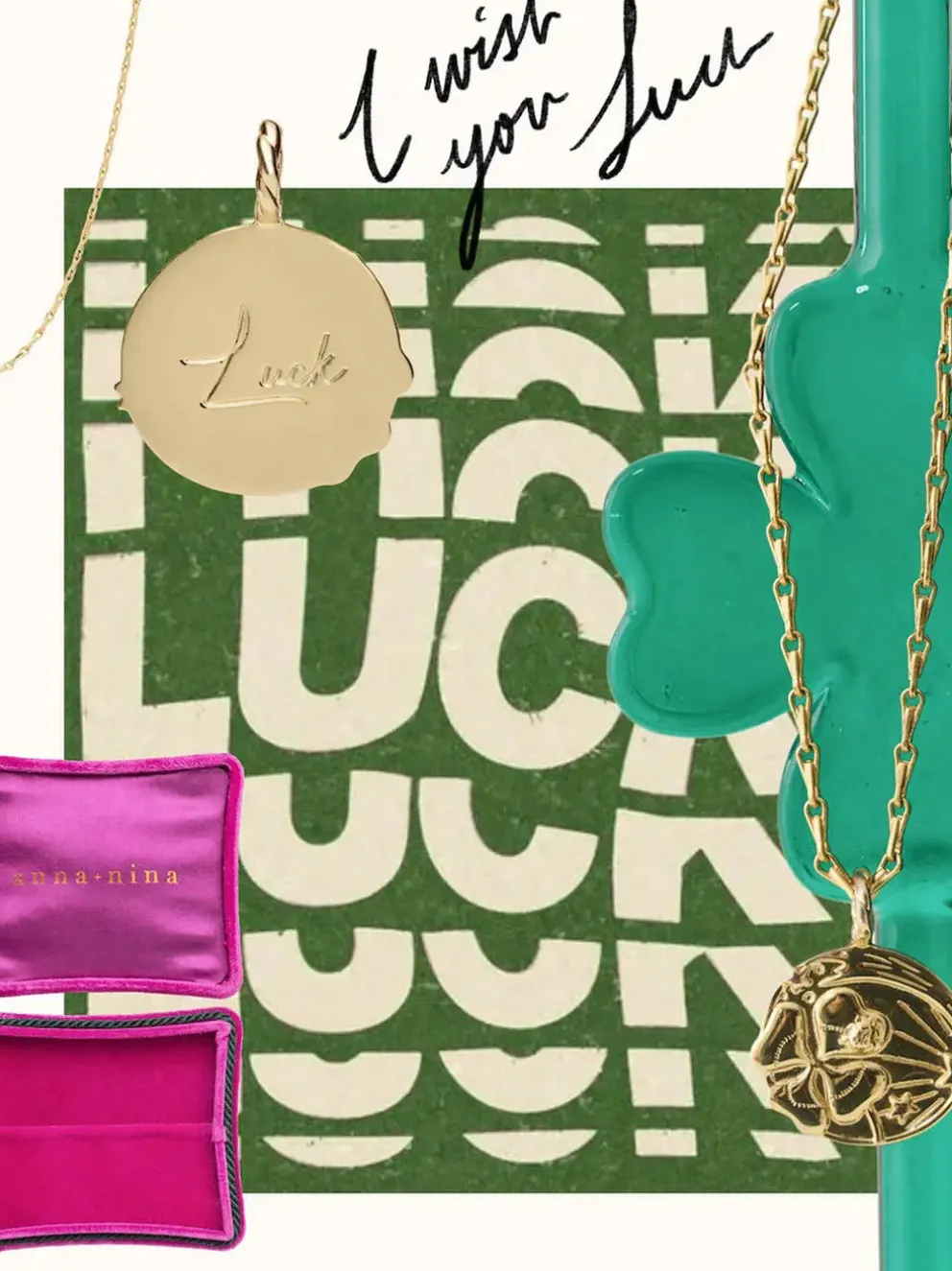 Pozłacana zawieszka Memorable Charm Luck
