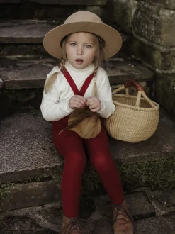 rajstopy z organicznej bawełny z szelkami w stylu vintage