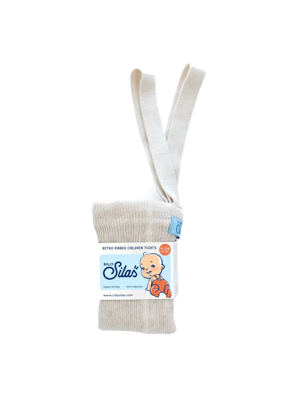 rajstopy z organicznej bawełny z szelkami w stylu vintage