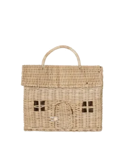 rattanowy koszyk domek z rączką Casa Clutch