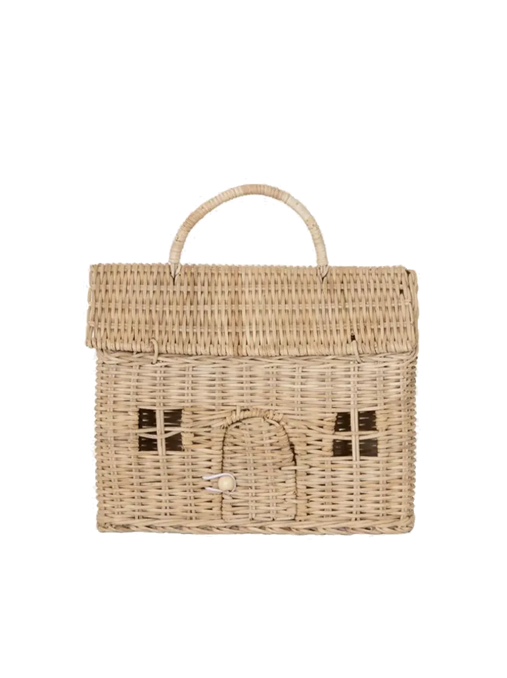rattanowy koszyk domek z rączką Casa Clutch