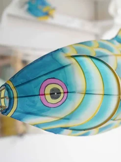 Ręcznie malowany lampion z jedwabiu Small Carp