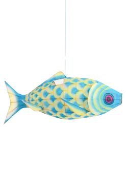 Ręcznie malowany lampion z jedwabiu Small Carp