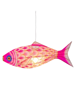 Ręcznie malowany lampion z jedwabiu Large Carp