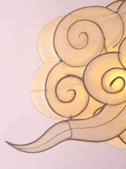 Ręcznie malowany lampion z jedwabiu Chmura