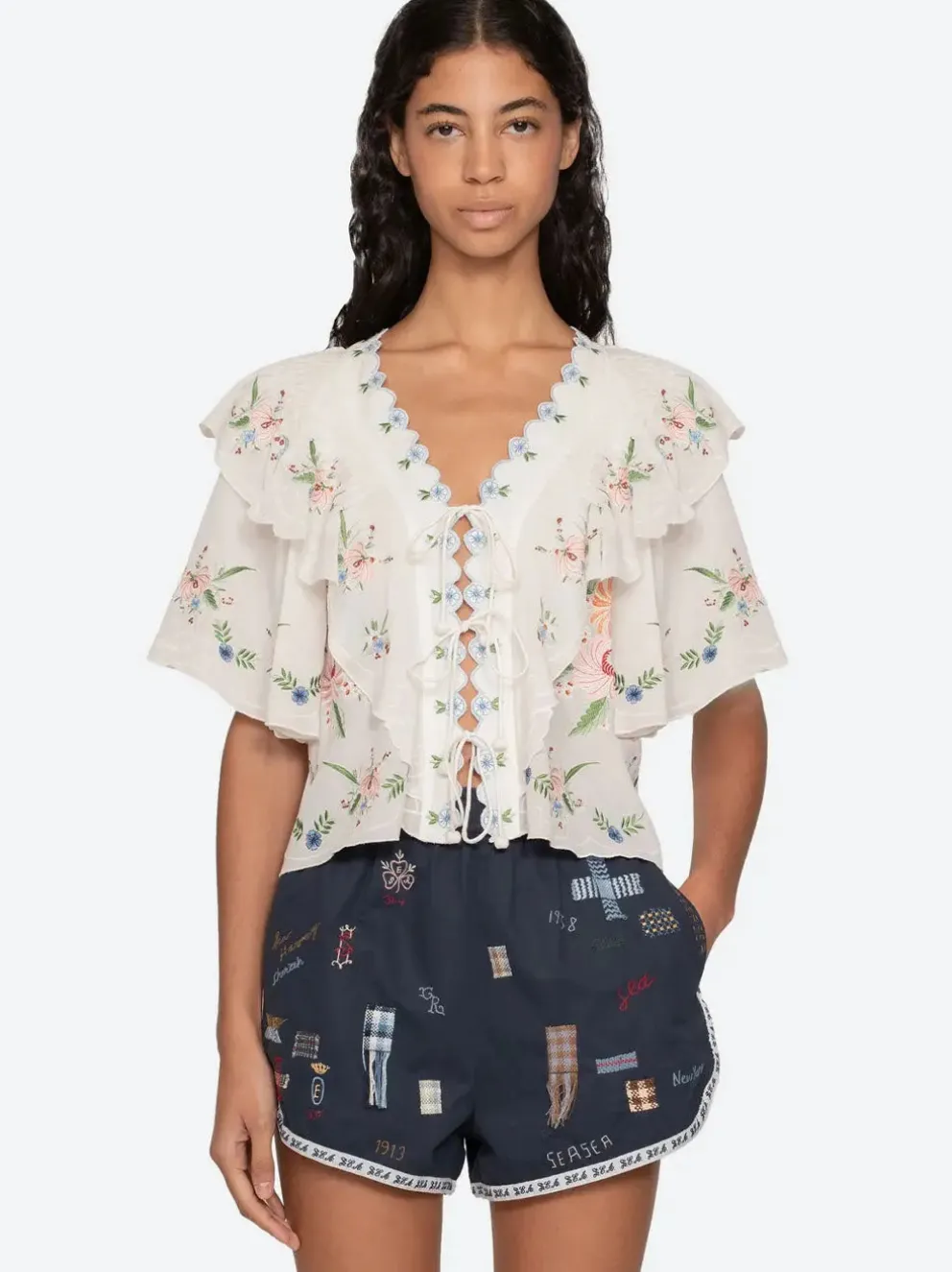 Serafina Embroidery Top
