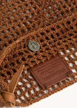 Skórzana pleciona torba Knit Hobo