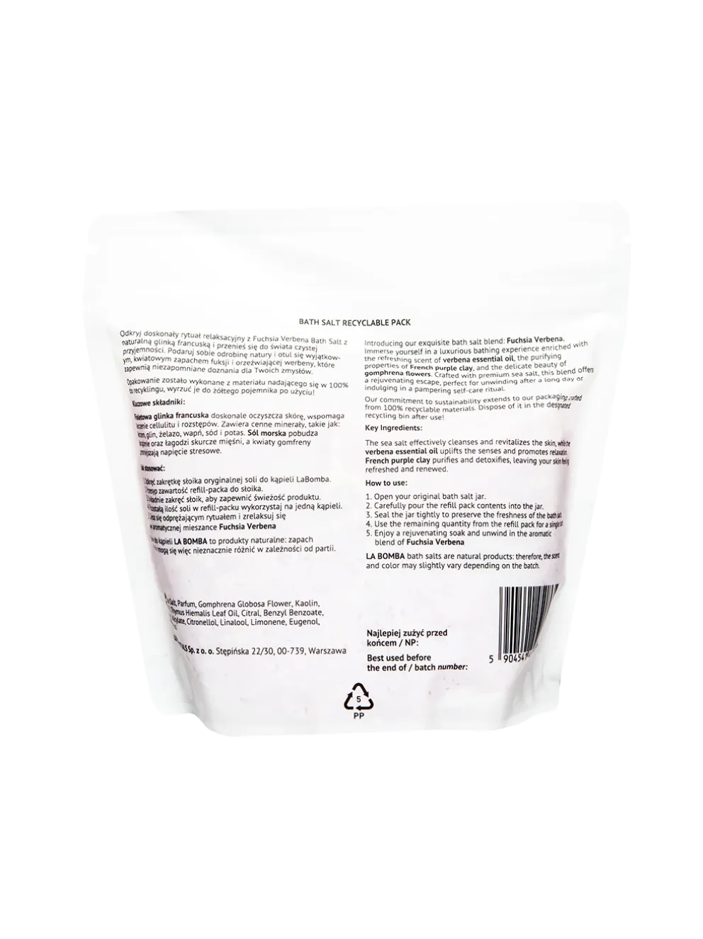 Sól do kąpieli Refill Pack Fuchsia Verbena