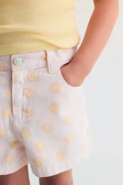 Smiley Denim Short Smiley Print