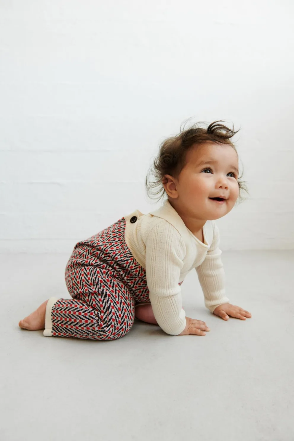 Spodenki z merino Baby Herringbone Overall