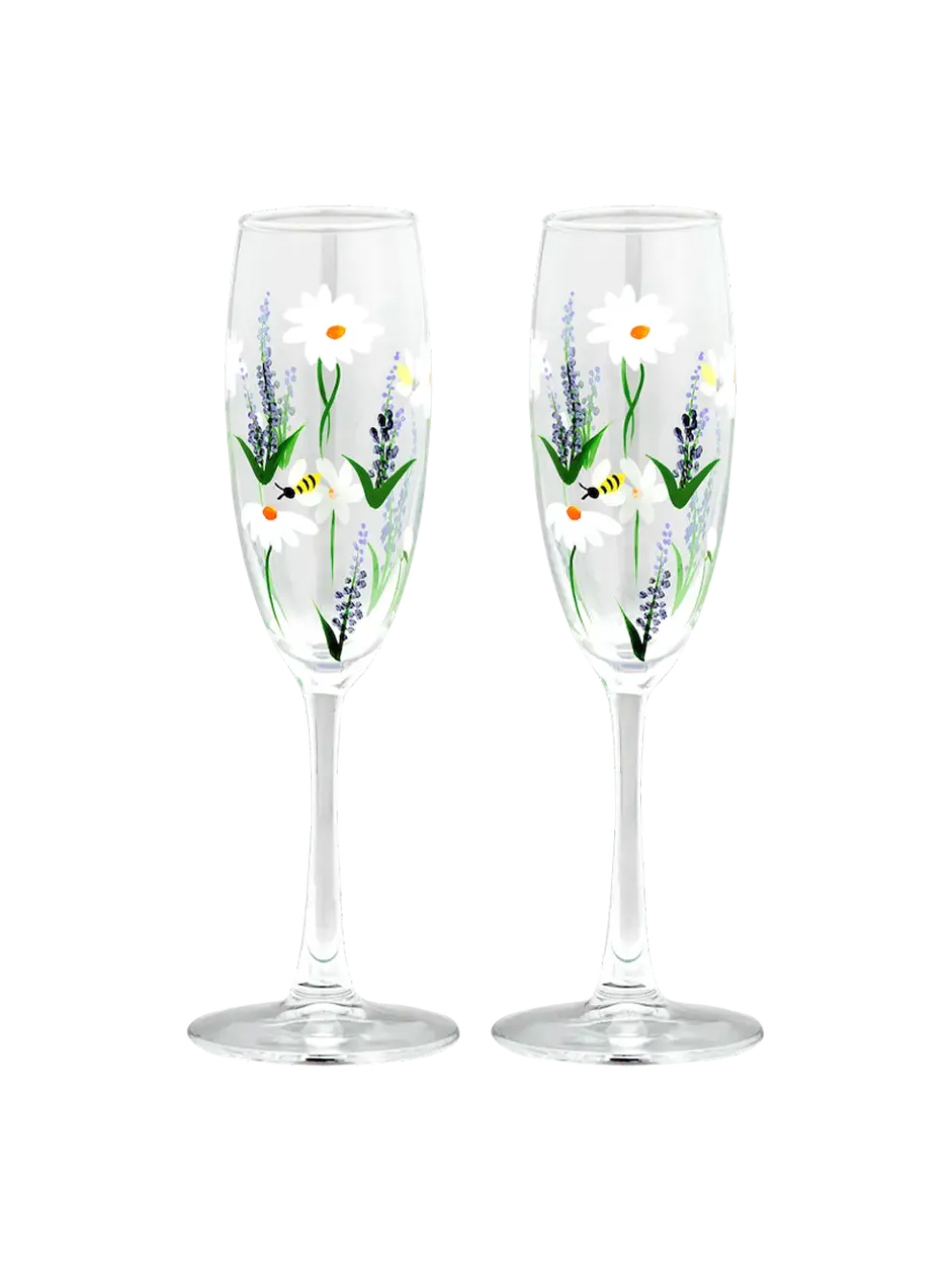 Springtime Toast Champagne Flute Set of 2