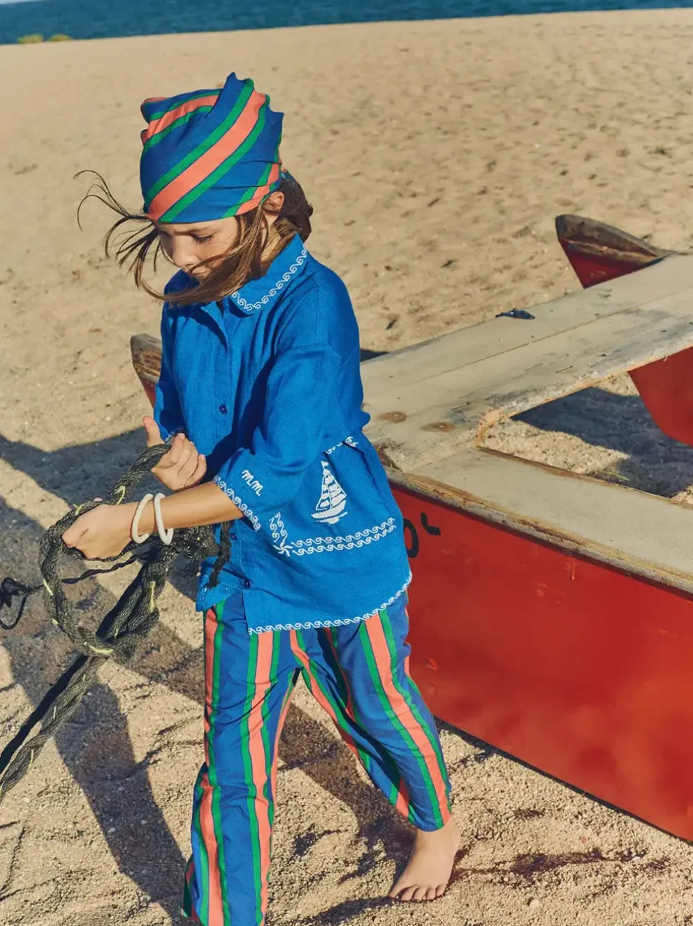 Striped Pants Navy