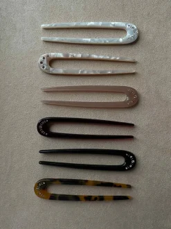 Sunny Crystal Hair Pin Almond