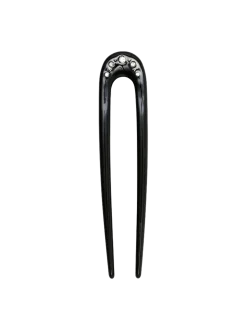 Sunny Crystal Hair Pin Black