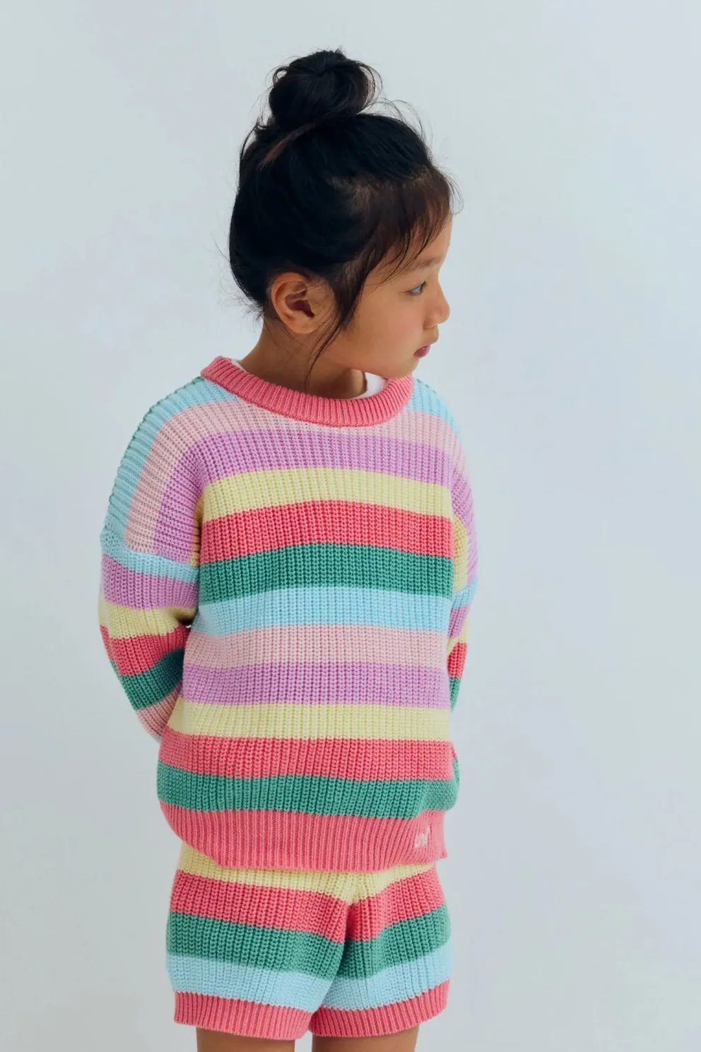 Sweter Canela Flamingo Pink Multicolor Stripes