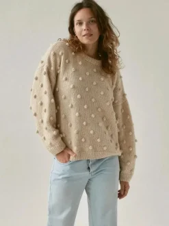 Sweter damski z wełną merino Popcorn