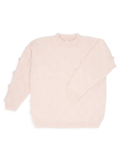 Sweter damski z wełną merino Popcorn