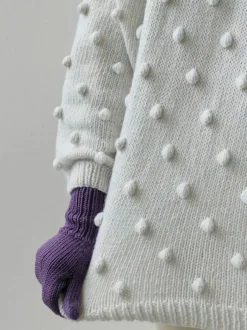 Sweter damski z wełny merino Popcorn