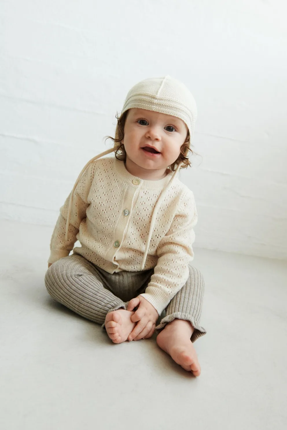 Sweterek merino Baby Pointelle Cardigan