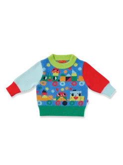 Sweter z kolorowym wzorem