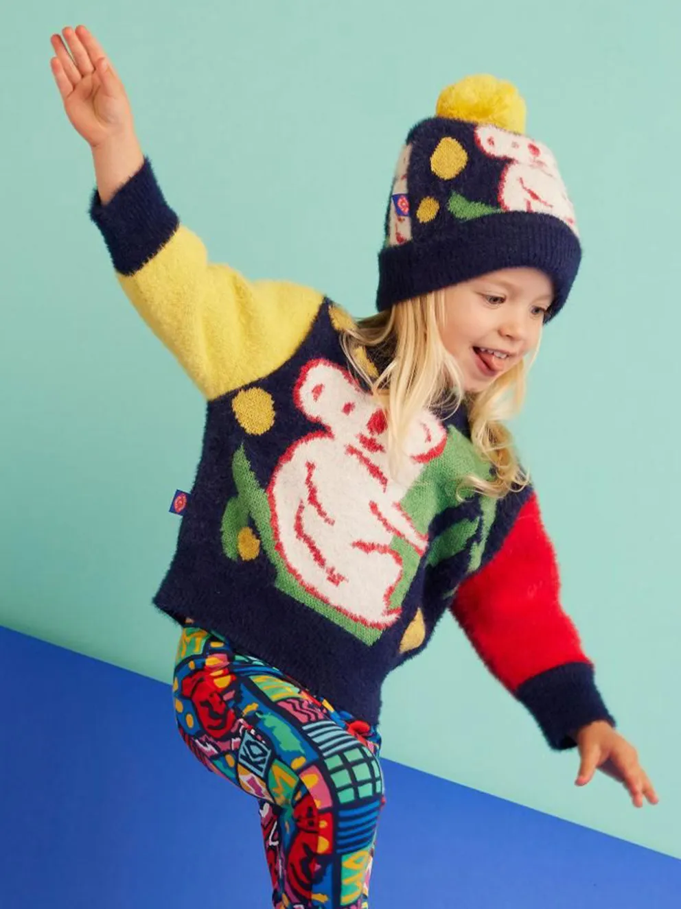 Sweter z kolorowym wzorem