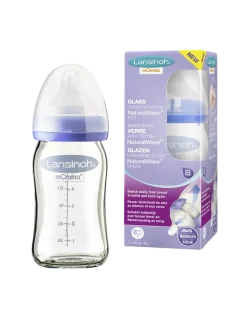 szklana butelka mOmma ze smoczkiem Natural Wave®
