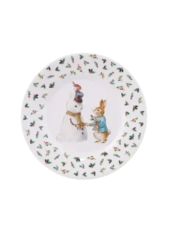 Talerz dziecięcy z melaminy Peter Rabbit Christmas