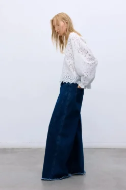 TNS Denim Extra Wide Woman Pant Indigo Denim