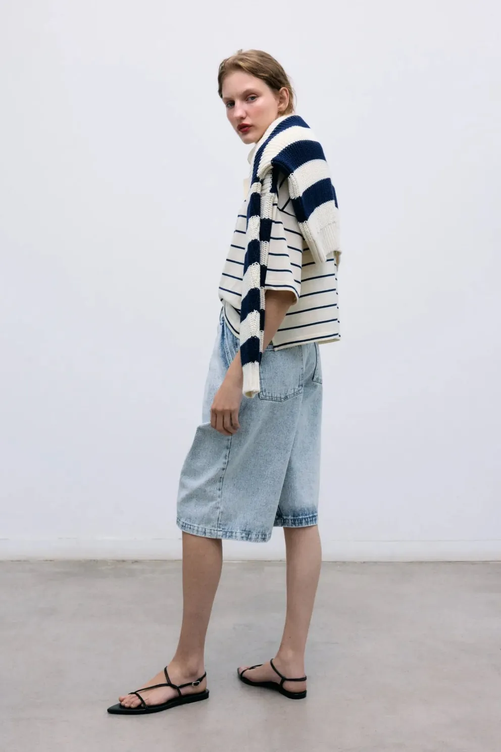 TNS Denim Woman Bermuda Bleach Denim