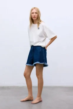 TNS Denim Woman Short Indigo Denim