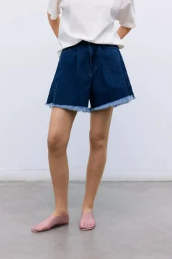 TNS Denim Woman Short Indigo Denim