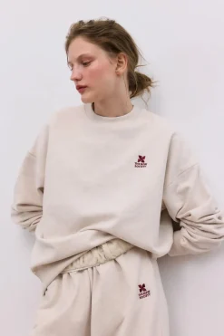 TNS Logo Woman Sweatshirt Group 3 Sand Vigore