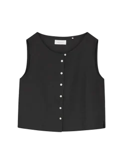 Vetiver Linen Top