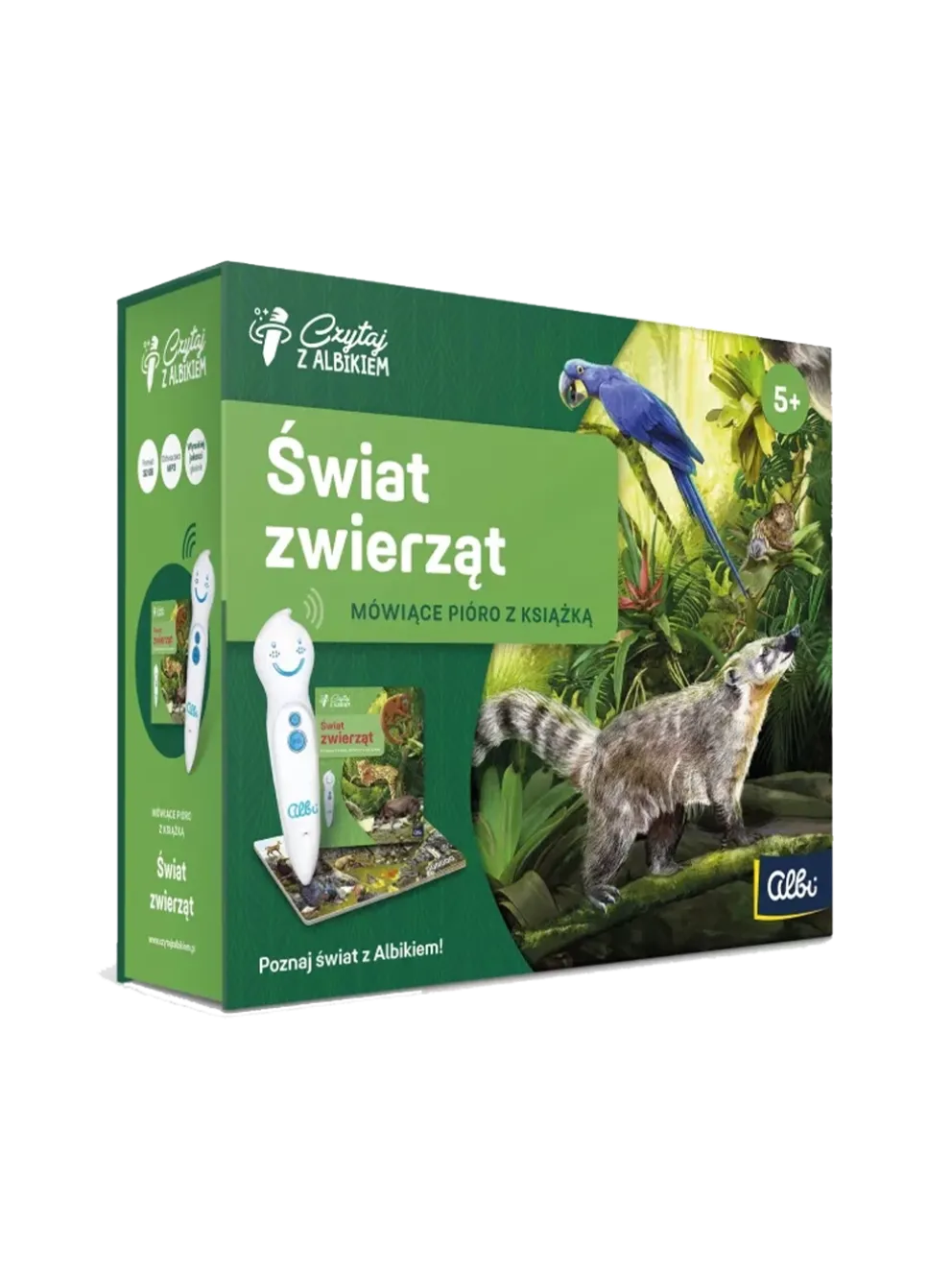 Świat zwierząt. Zestaw książka z piórem