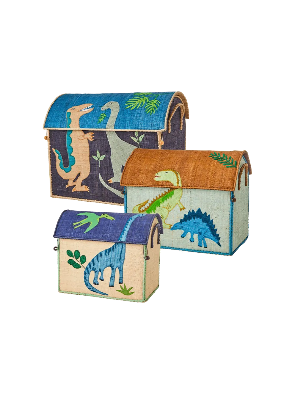 Zestaw 3 koszy Raffia Storage House