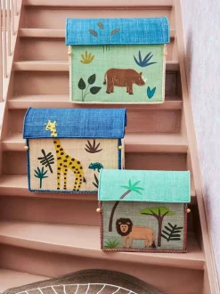 Zestaw 3 koszy Raffia Storage House