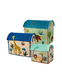 Zestaw 3 koszy Raffia Storage House