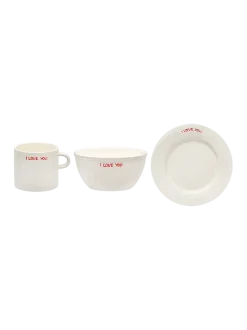 Zestaw naczyń I Love You Breakfast Set