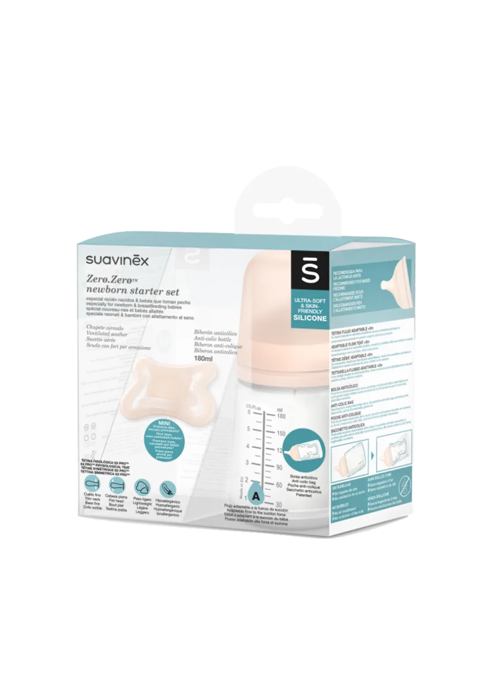 Zestaw Zero-Zero Newborn Set z butelką i smoczkiem